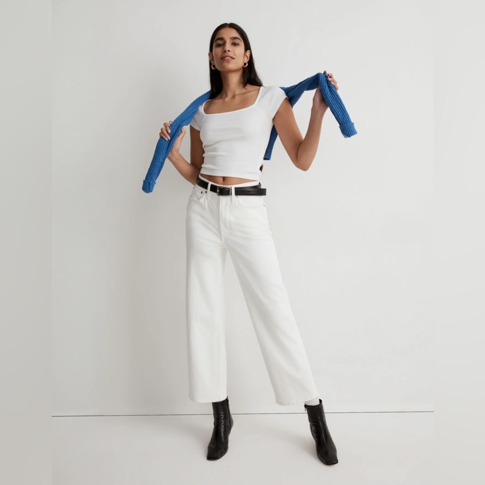 NWT Madewell Perfect Vintage Wide Leg Crop 28P